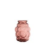 Vase bulles en verre rose fait main 21cm | Hashtag Déco