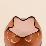 Photophore en verre ambre fait main 16x11 cm | Hashtag Déco