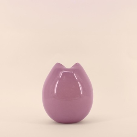 Vase ondulé verre opaque rose 22cm | Hashtag Déco