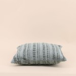 Coussin en coton rayé gris 40cm élégant | Hashtag Déco