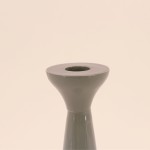 Bougeoir brillant vert 20cm en verre | Hashtag Déco