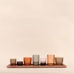 Photophores en verre vert sur bois - Coffret 7 | Hashtag Déco