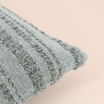 Coussin en coton rayé gris 40cm élégant | Hashtag Déco