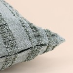 Coussin en coton rayé gris 40cm élégant | Hashtag Déco