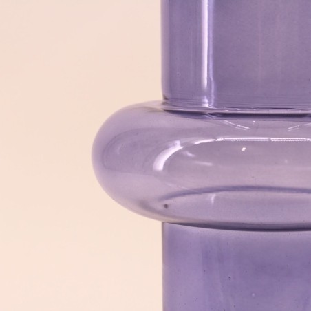 Vase anneau en verre bleu 31cm - Élégance garantie | Hashtag Déco