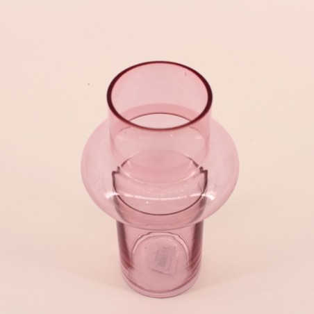 Vase anneau en verre rose clair 20cm | Hashtag Déco