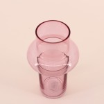 Vase anneau en verre rose clair 20cm | Hashtag Déco