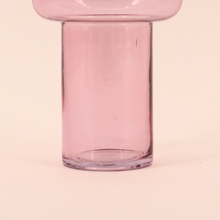 Vase anneau en verre rose clair 20cm | Hashtag Déco