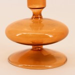 Bougeoir en verre ambre 12cm, élégant et chaleureux | Hashtag Déco