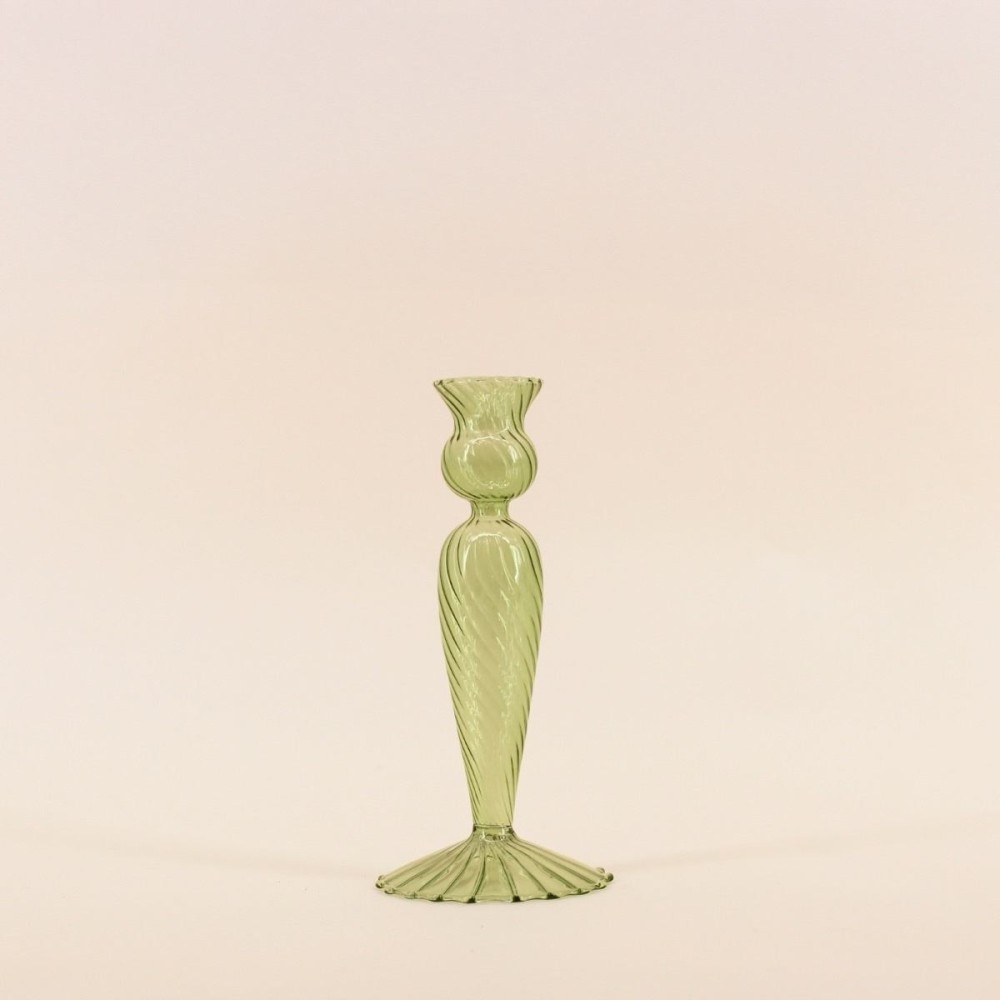 Bougeoir en verre 18cm, Élégant et Moderne | Hashtag Déco