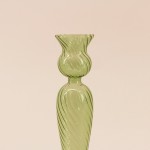 Bougeoir en verre 18cm, Élégant et Moderne | Hashtag Déco