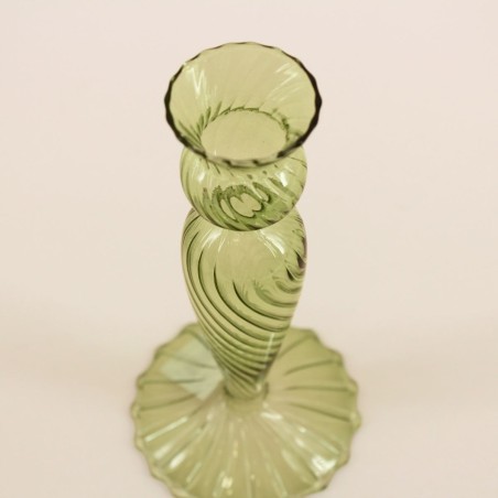 Bougeoir en verre 18cm, Élégant et Moderne | Hashtag Déco