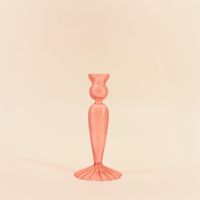 Bougeoir en verre 18cm, Élégant et Moderne | Hashtag Déco