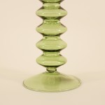 Bougeoir verre vert 19cm élégant et moderne | Hashtag Déco