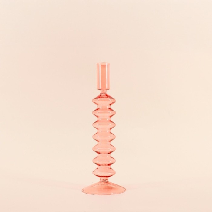 Bougeoir en verre 24cm élégant et chic | Hashtag Déco