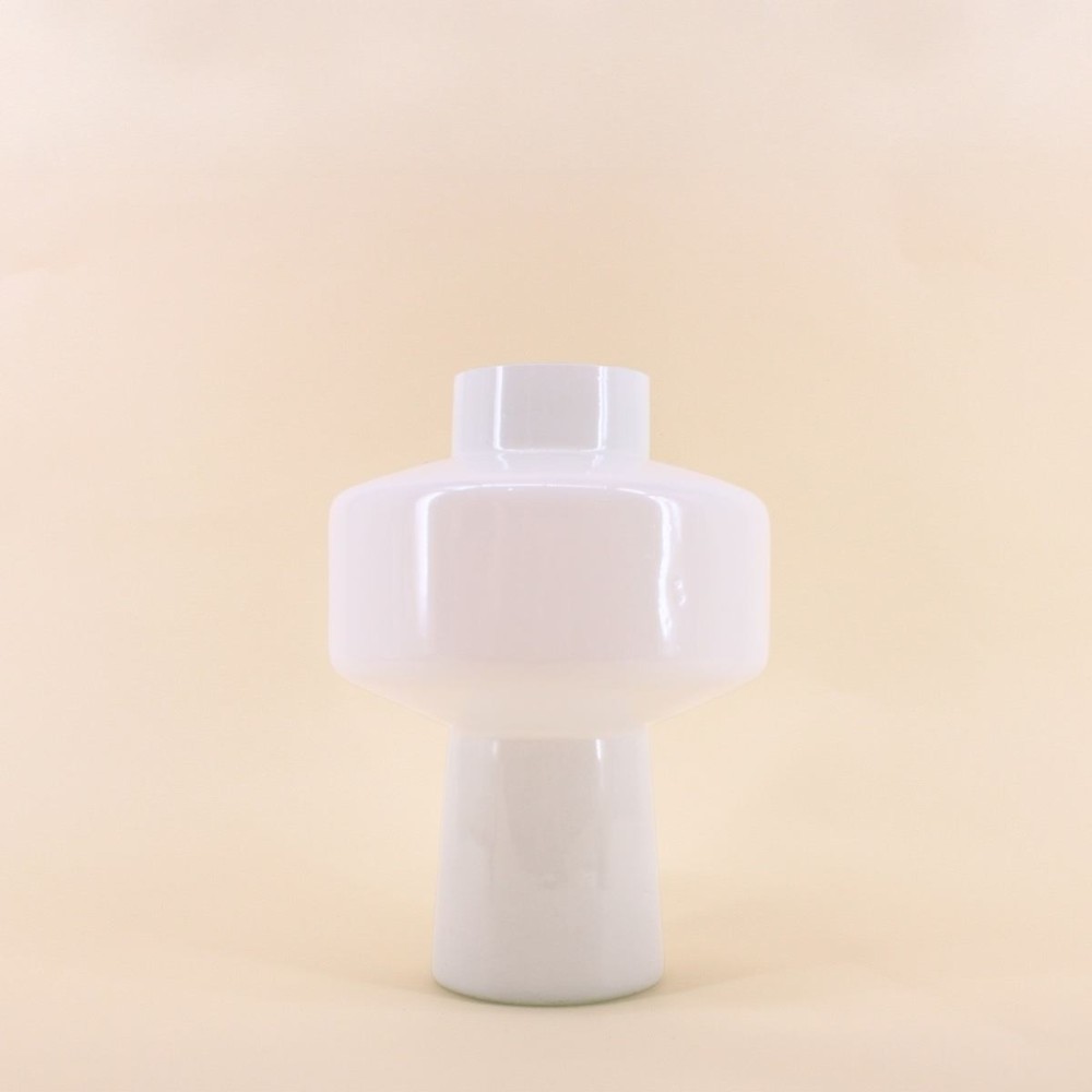 Vase géométrique en verre opaque 27cm | Hashtag Déco