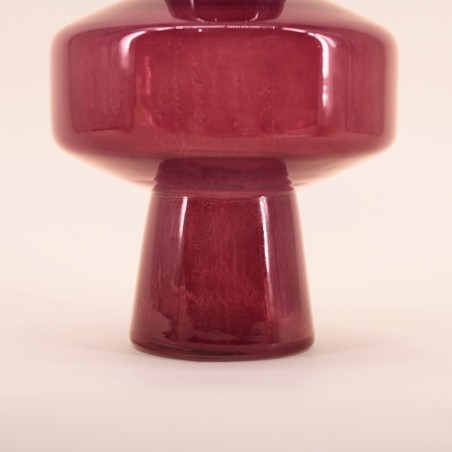 Vase géométrique prune en verre opaque | Hashtag Déco