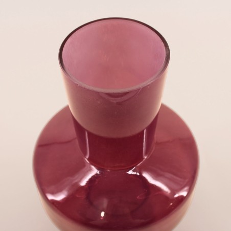Vase géométrique prune en verre opaque | Hashtag Déco