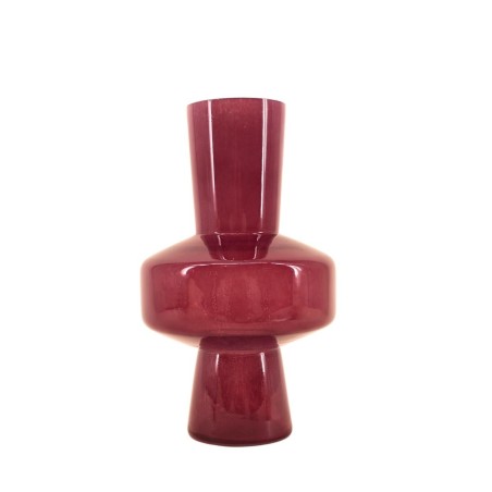 Vase géométrique prune en verre opaque | Hashtag Déco