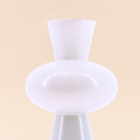 Vase boule talon verre blanc, moderne et chic | Hashtag Déco