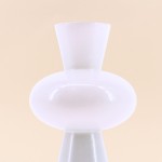 Vase boule talon verre blanc, moderne et chic | Hashtag Déco