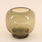 Photophore en verre vert fait main 16x17cm | Hashtag Déco