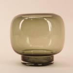 Photophore en verre vert fait main 16x17cm | Hashtag Déco