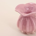 Vase boule plissé verre opaque 11cm | Hashtag Déco