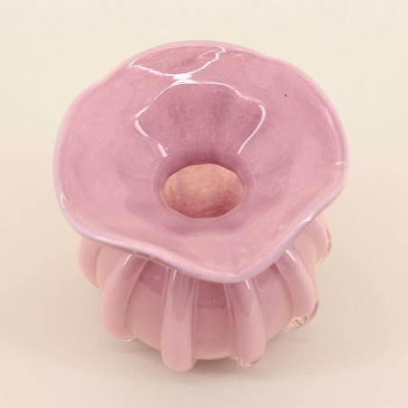 Vase boule plissé verre opaque 11cm | Hashtag Déco