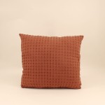 Coussin en tissu gaufré orange 45x45cm | Hashtag Déco