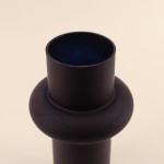 Vase anneau verre noir 20cm élégant | Hashtag Déco