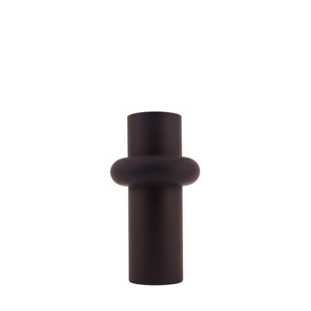 Vase anneau verre noir 20cm élégant | Hashtag Déco