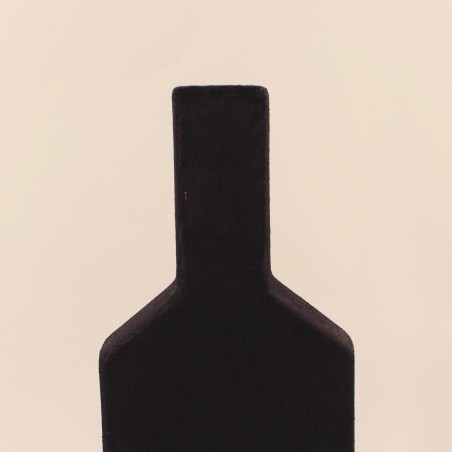 Vase géométrique en grès neutre 48cm | Hashtag Déco