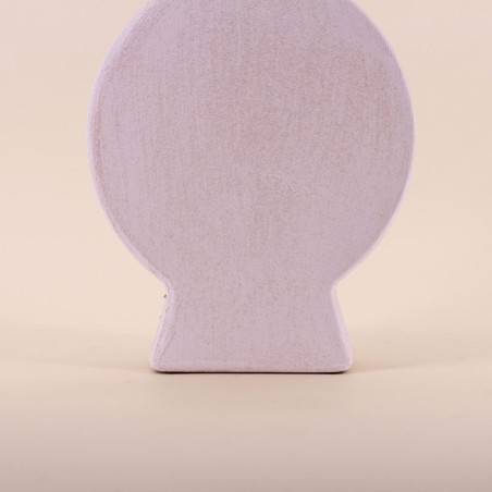 Vase géométrique en grès neutre 38cm | Hashtag Déco