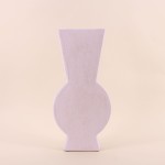 Vase géométrique en grès neutre 38cm | Hashtag Déco