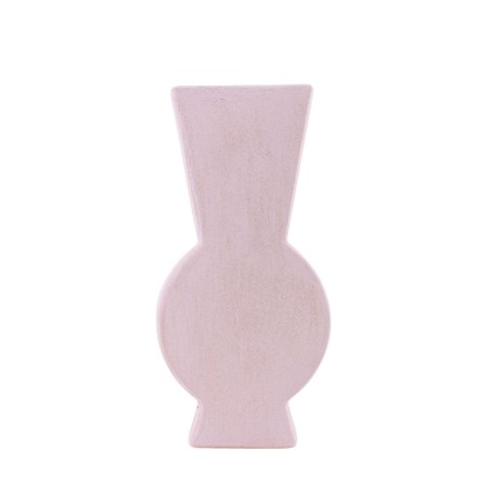 Vase géométrique en grès neutre 38cm | Hashtag Déco