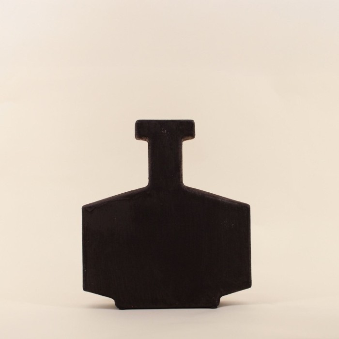 Vase design flacon grès neutre 30cm | Hashtag Déco