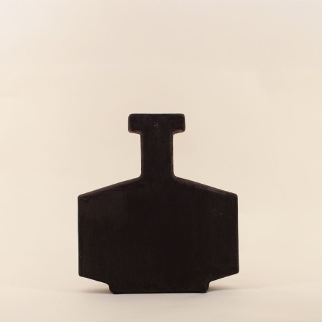 Vase design flacon grès neutre 30cm | Hashtag Déco