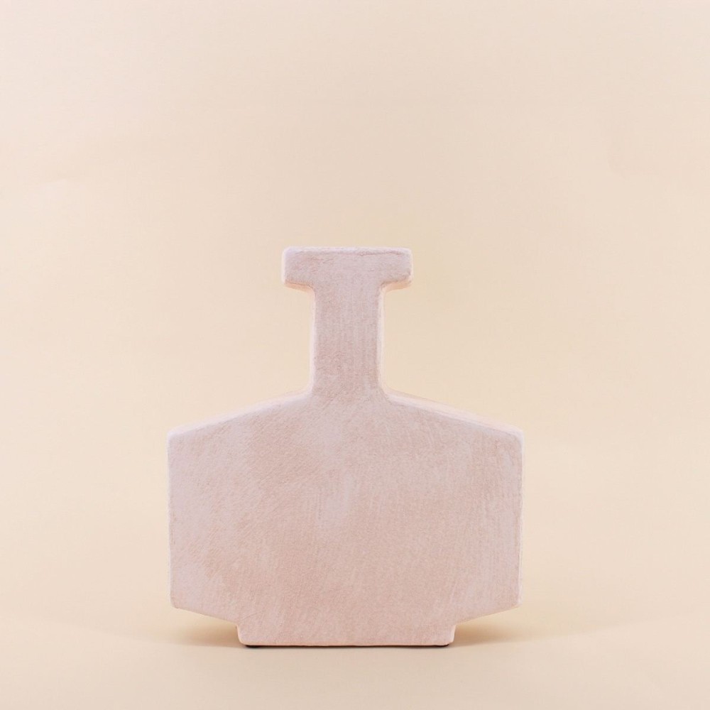 Vase design flacon grès neutre 30cm | Hashtag Déco