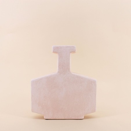 Vase design flacon grès neutre 30cm | Hashtag Déco