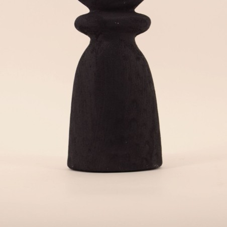 Bougeoir en y grès noir 29cm - Élégance moderne | Hashtag Déco