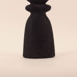 Bougeoir en y grès noir 29cm - Élégance moderne | Hashtag Déco