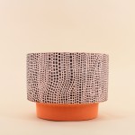 Cache-pot terre cuite relief 25cm terracotta | Hashtag Déco