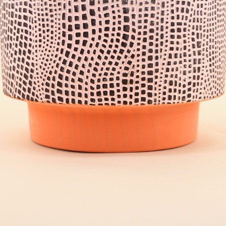 Cache-pot terre cuite relief 25cm terracotta | Hashtag Déco