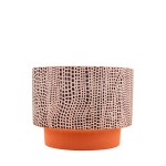 Cache-pot terre cuite relief 25cm terracotta | Hashtag Déco