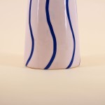 Bougeoir céramique bleu/blanc 18cm élégant | Hashtag Déco