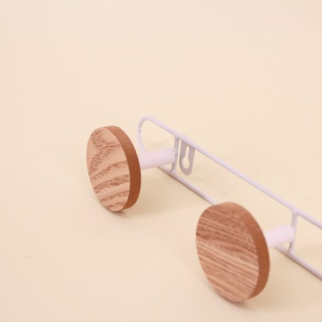 Patère métal blanc frêne, 4 têtes, élégance | Hashtag Déco