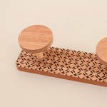 Patère bois motifs noirs, MDF, chic et pratique | Hashtag Déco