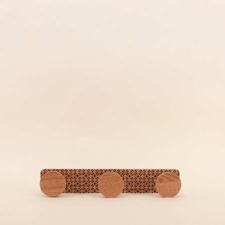 Patère bois motifs noirs, MDF, chic et pratique | Hashtag Déco