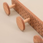 Patère bois motifs noirs, MDF, chic et pratique | Hashtag Déco